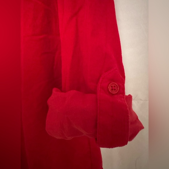 Red Button Front Blouse | Work Office Casual - Picture 4 of 8